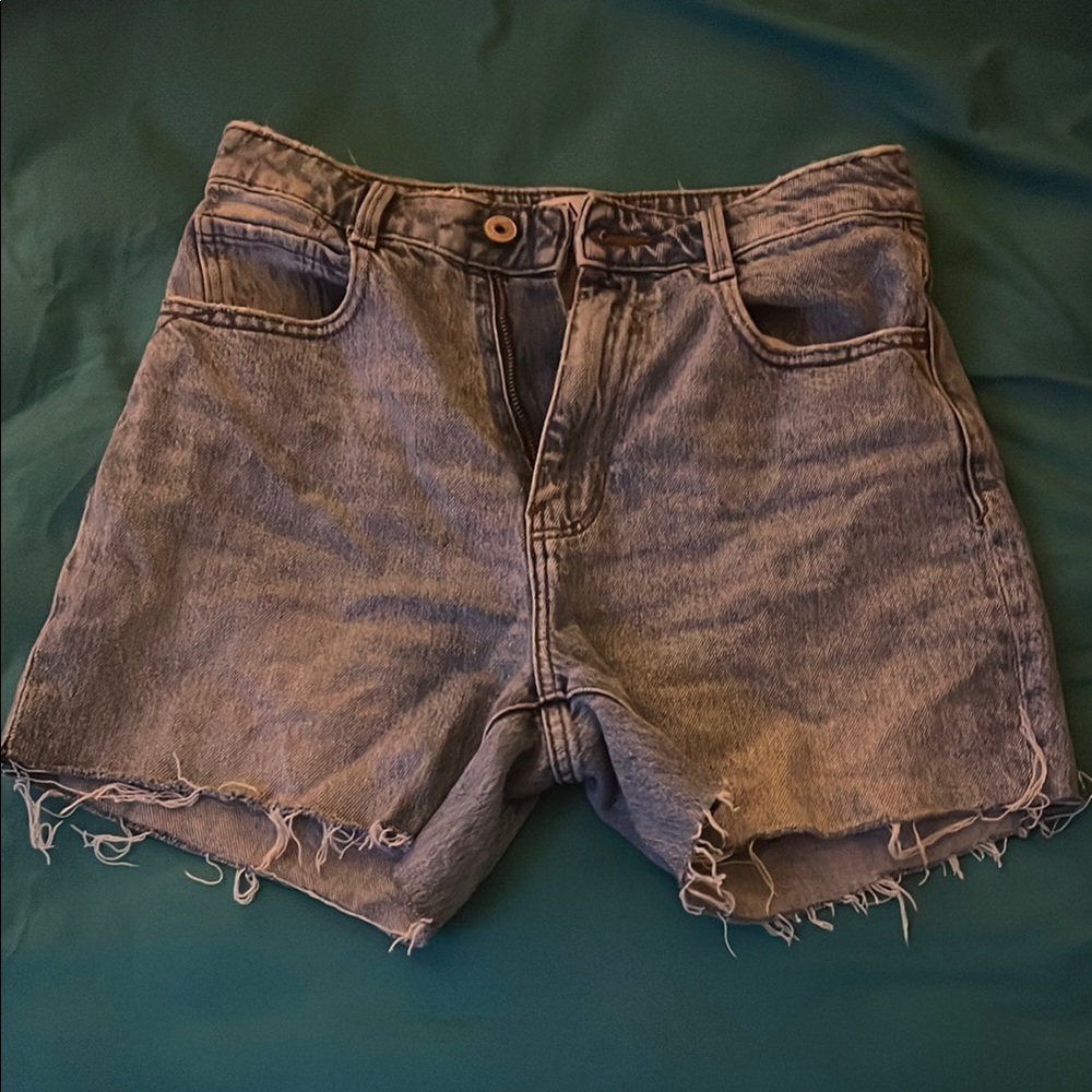 Denim Frayed Hem Women's Shorts